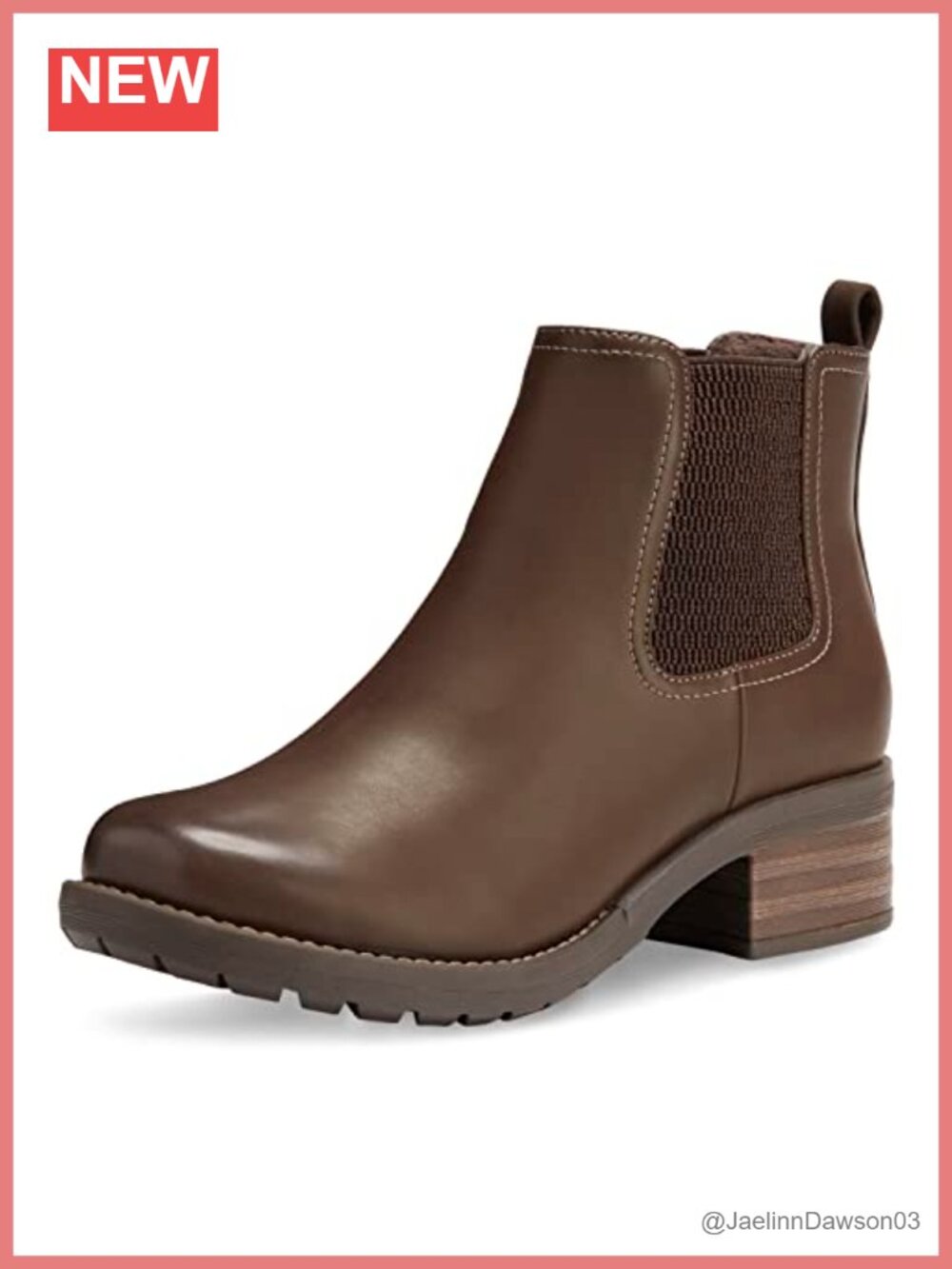Women's Eastland Jasmine Ankle Boot Chelsea Pull On Water Resistant Memory Foam
